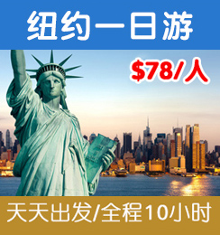 纽约一日游（包含1张自游女神船票）